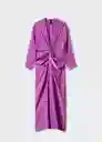 Vestido Fresno Morado Talla 27 Mujer Mango