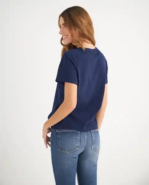 Camiseta Azul Náutico Oscuro Talla S 609F005 Esprit