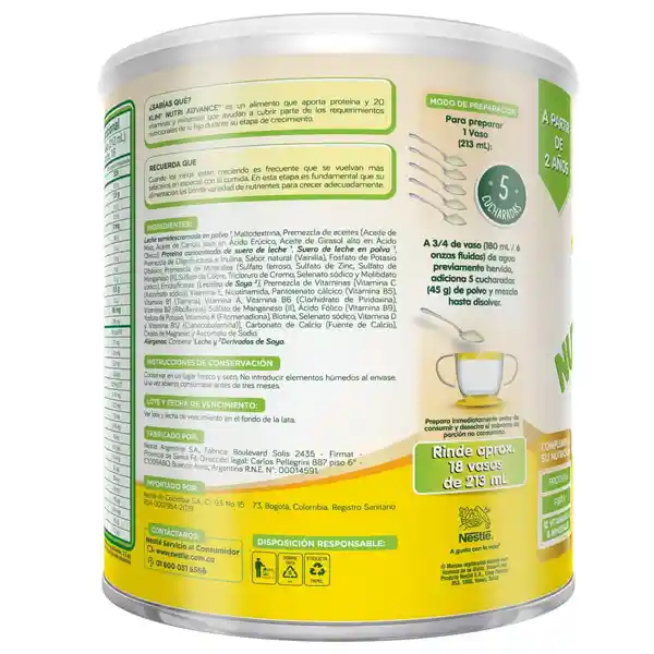 Complemento nutricional KLIM Nutriadvance x 800g