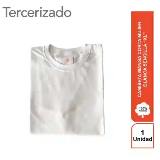 Rayito Camiseta Mujer Blanca Básica XL