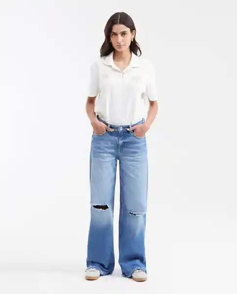 Jean Cosmo Femenino Azul Tono Medio Talla 10 Chevignon