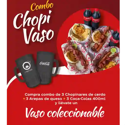 Combo arepalovers amigos (chopi vaso)