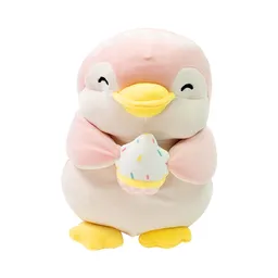 Peluche Pingüino Con Helado Rosa Miniso