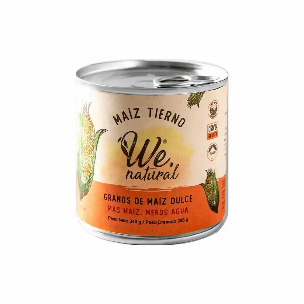 We Natural Granos de Maíz Dulce y Tierno 