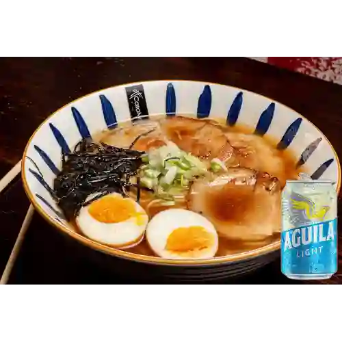 Combo Ramen de Cerdo + Cerveza Aguila Light Lta 330ml