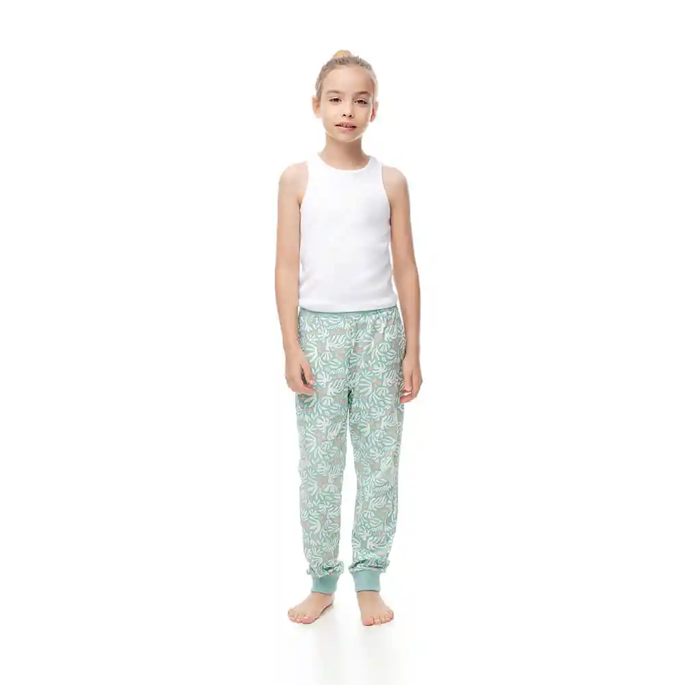 Pijama 2 Piezas Camiseta Manga Corta Pantalon Largo Kids Niñas Losuk Kd Gef Talla 4