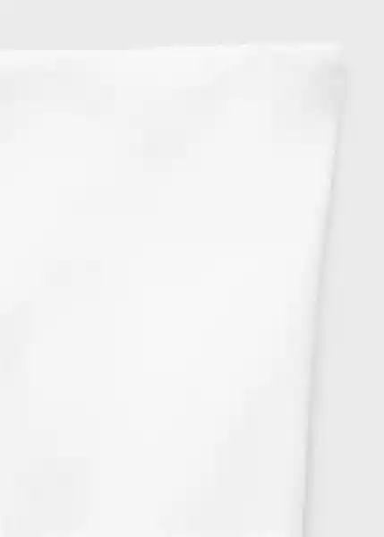Top Peplum Blanco Talla M Mujer Mango