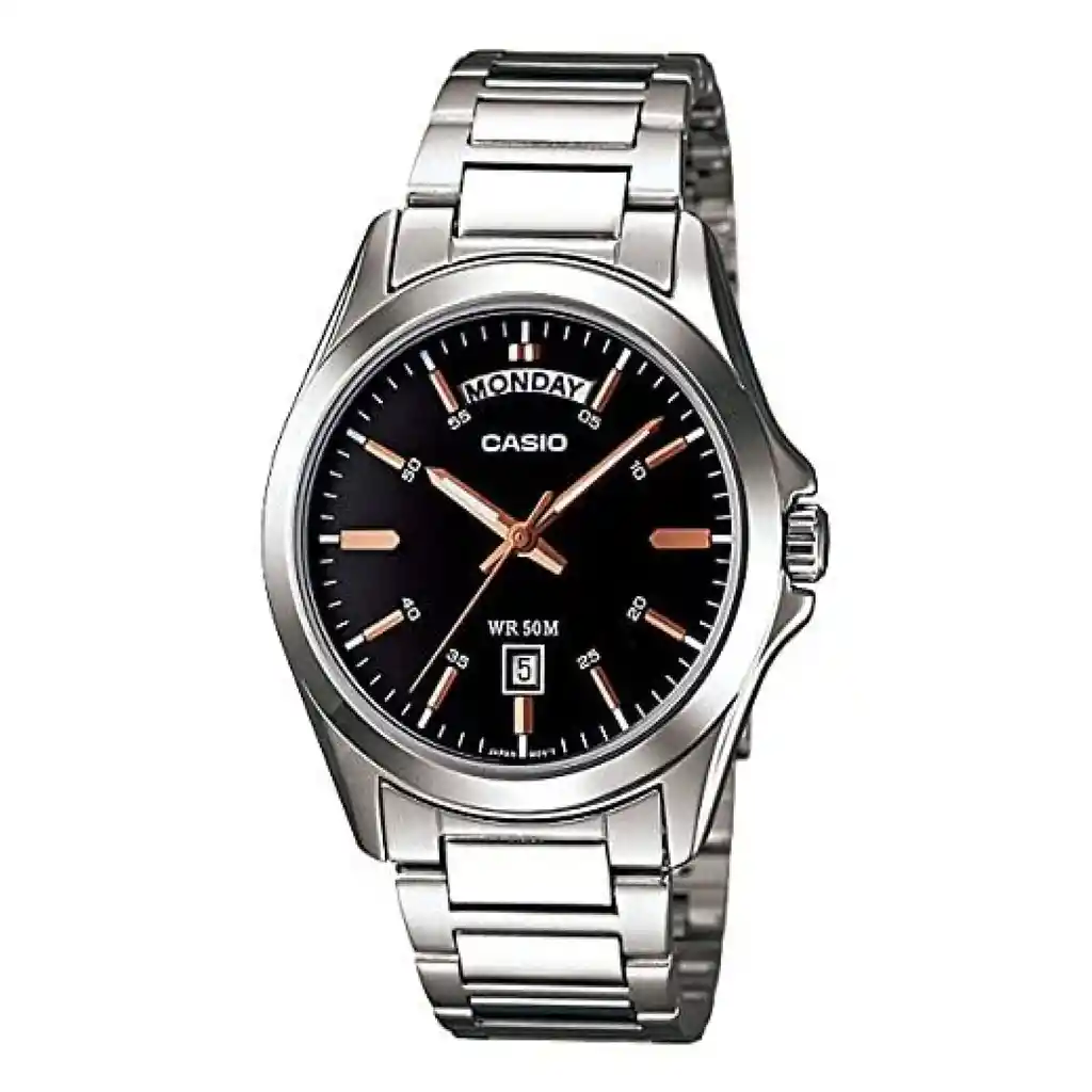 Reloj Casio Mtp1370d-1a2vdf Hombre Plateado