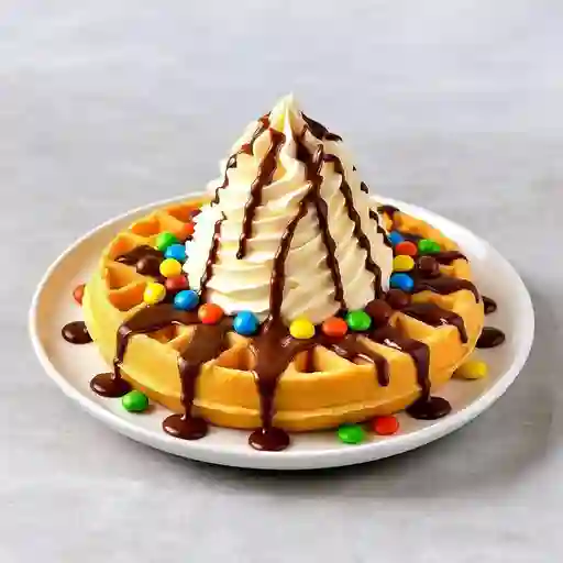 Waffle con M&m
