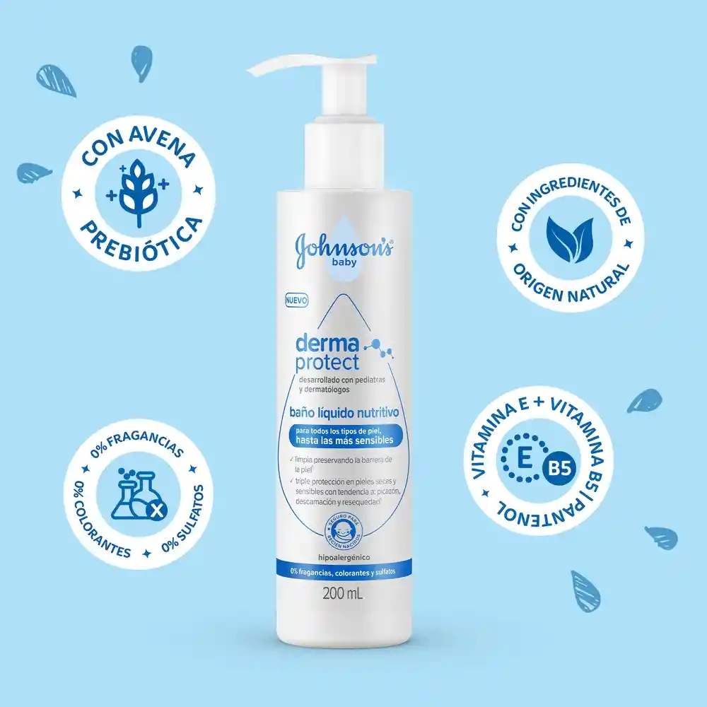 Baño Líquido Bebé JOHNSON'S Derma Protect x 200 ML