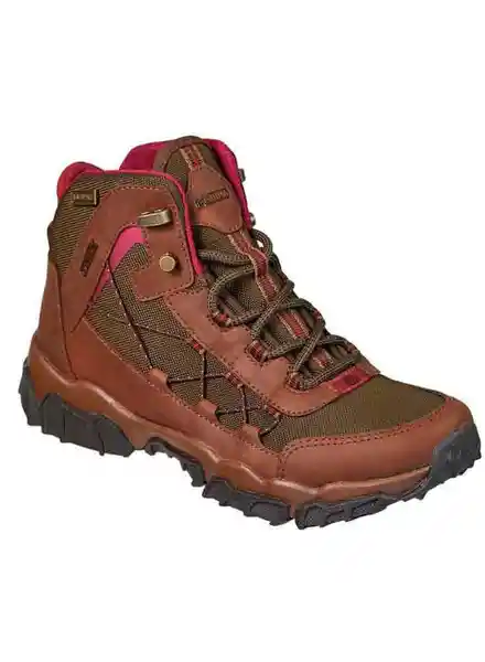 Botas Trecking Hiking Mujer Café/Vino Talla 35