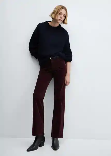 Pantalón Jean Fionap Vino Talla 42 Mujer Mango