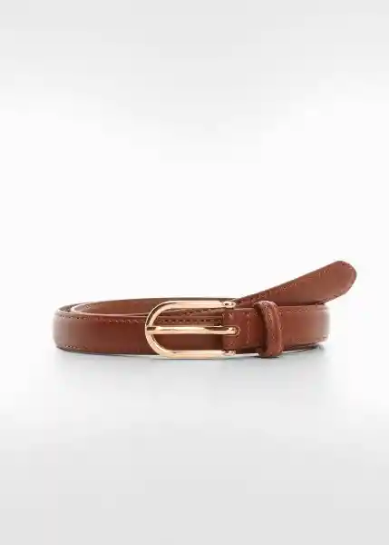 Cinturón Mevento Marrón Talla S Mujer Mango