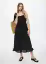 Vestido Elena Negro Talla M Mujer Mango