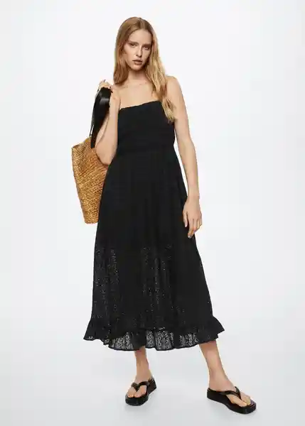 Vestido Elena Negro Talla M Mujer Mango