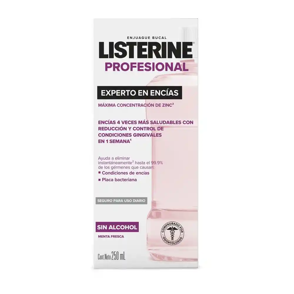 Enjuague Bucal LISTERINE Profesional​​ Experto En Encías 250mL