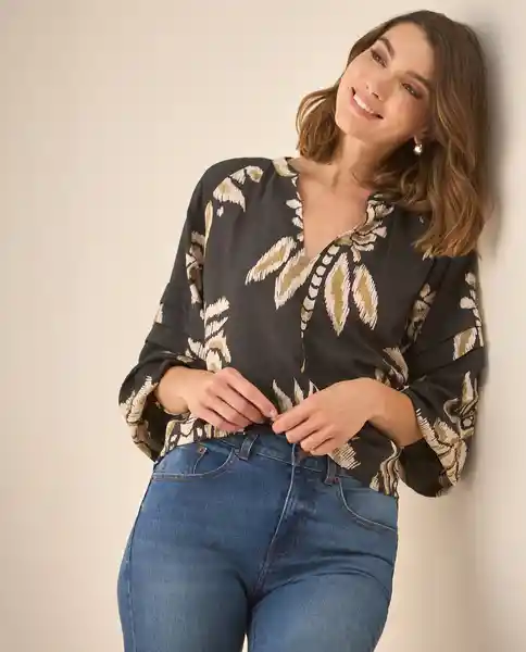 Camisa Negro Jaguar Ultraoscuro Talla XS 613G096 Esprit