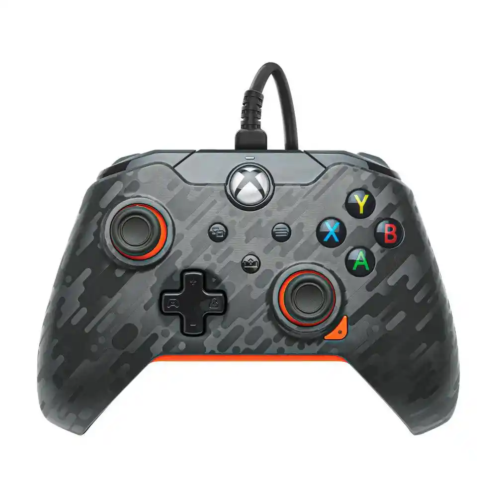 Control Xbox Series X Control Alámbrico Control Alámbrico Carbón Naranja Gris Naranja