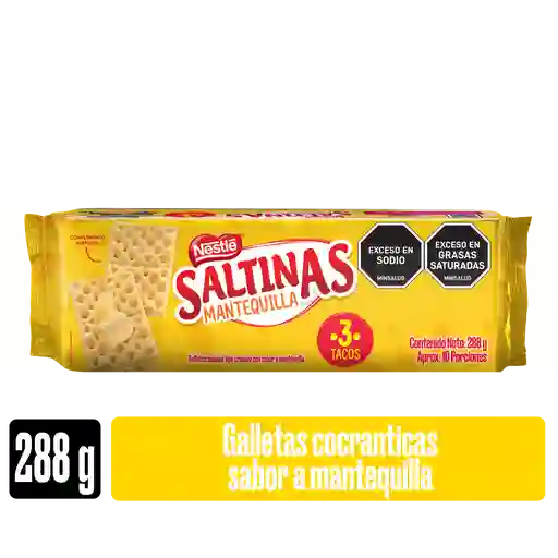 Galletas SALTINAS Mantequilla 3 tacos x 288g