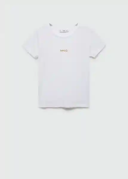 Camiseta Mnglog-h Blanco Talla L Mujer Mango