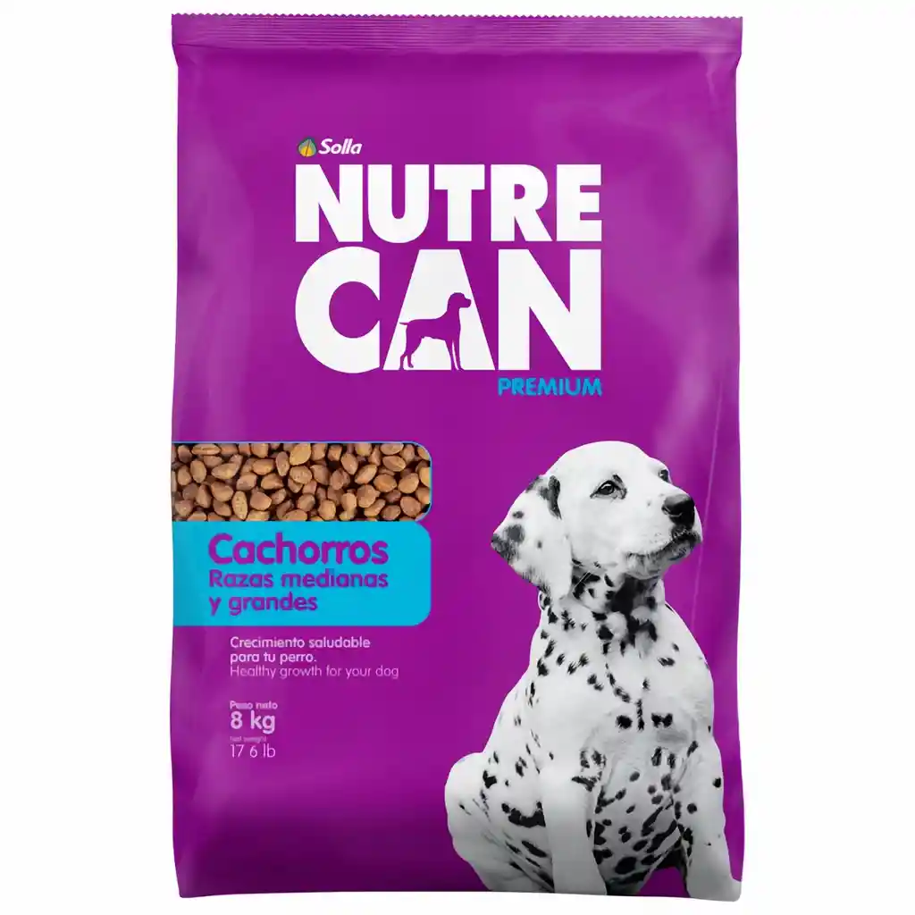 Nutrecan Perros Cachorros Razas Medianas y Grandes 8Kg