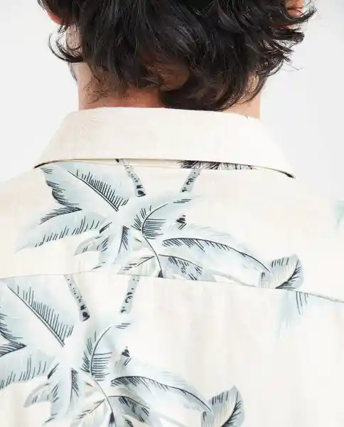 Camiseta Beach Leaf Crudo Angora Claro T. L Chevignon