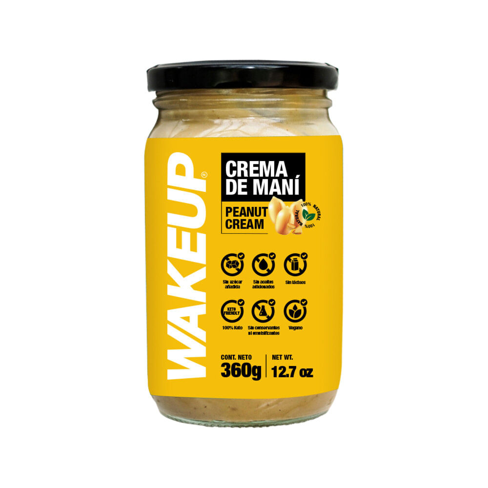 Wakeup Crema de Maní Natural 360 g