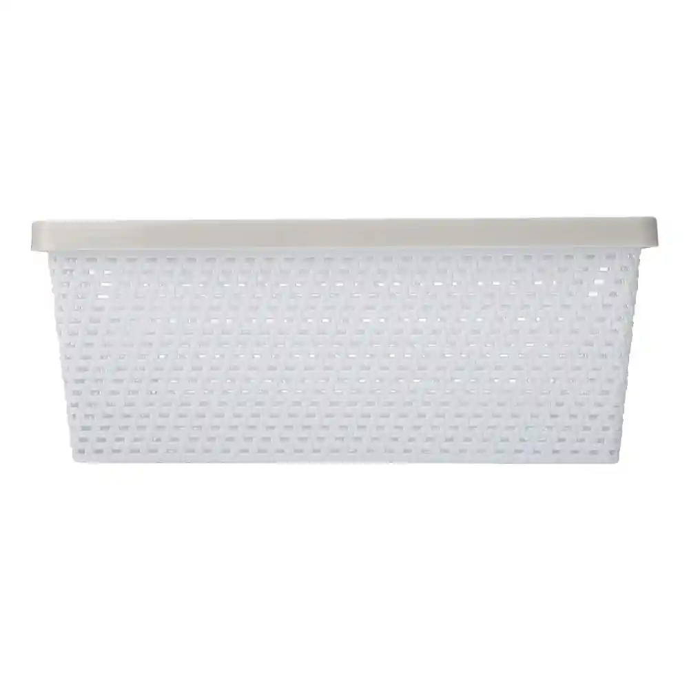 Caja Calada Tejido Con Tapa Bicolor
