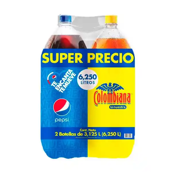 Gaseosa Pepsi + Colombiana Pet