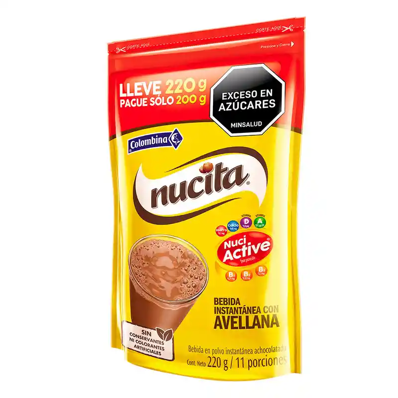 Doy Pack Nucita Bebida Instantánea Extraco 220 g