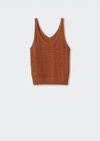 Top Sito Terracota Talla S Mujer Mango