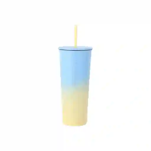 Vaso de Acero Inoxidable Con Pitillo Serie Gradient Miniso