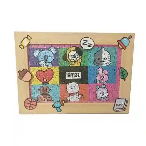 BT21 Rompecabezas Con Marco de Fotos Serie