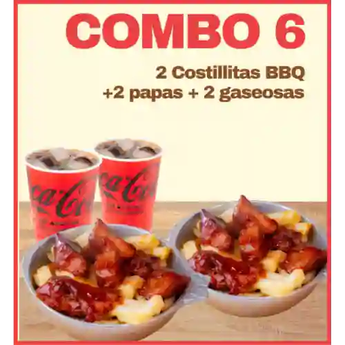 Combo 6 Costillitas Bbq