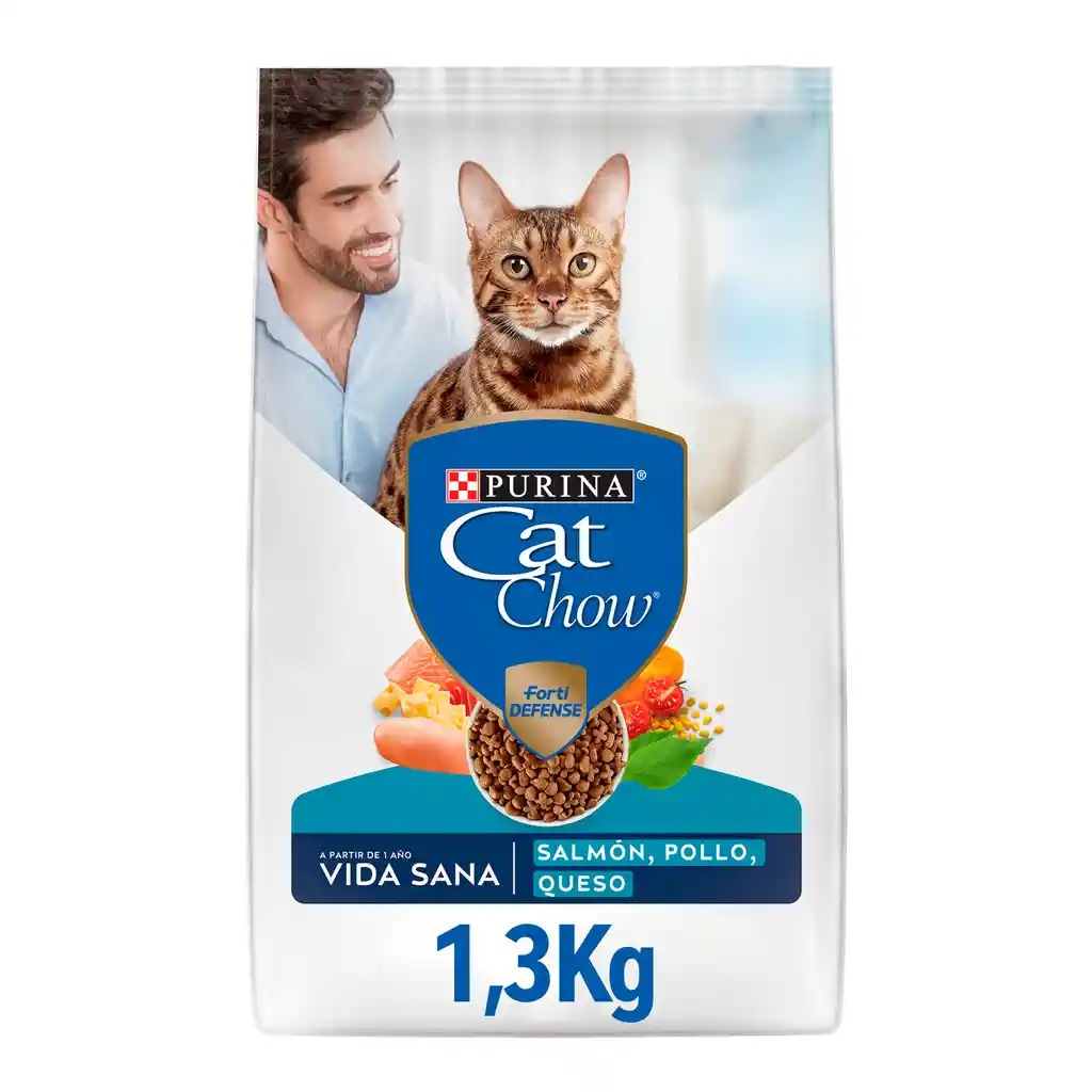 Comida para gatos Purina Cat Chow vida sana x 1,3kg