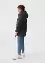 Abrigo Anorak Amerlong Negro Talla 08 Niños Mango
