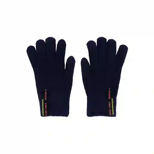 Guantes de Invierno Con Cierre Azul Marino Miniso