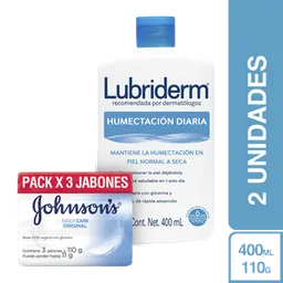 Combo Lubriderm Humectacion Diaria + Jabon Original Tripack