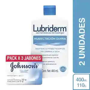 Combo Lubriderm Humectacion Diaria + Jabon Original Tripack