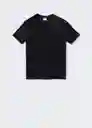 Camiseta Cherlo Negro Talla L Hombre Mango