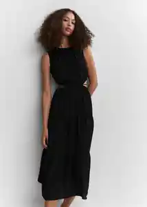 Vestido Nuti Negro Talla 18 Mujer Mango