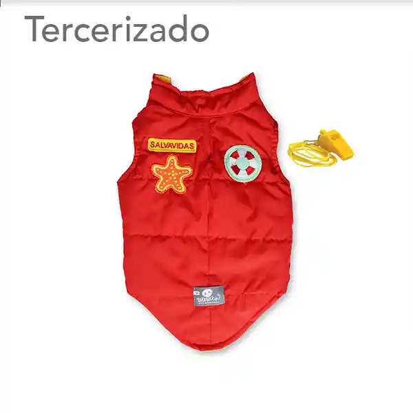 Disfraz Para Mascota Chaleco Salvavidas Rojo L