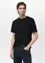 Camiseta Kimi Negro Talla M Hombre Mango