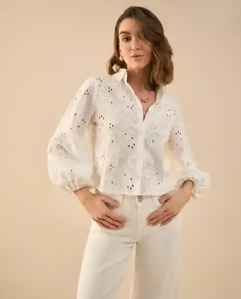 Camisa Celaje Blanco Claro Talla M 412G014 Esprit