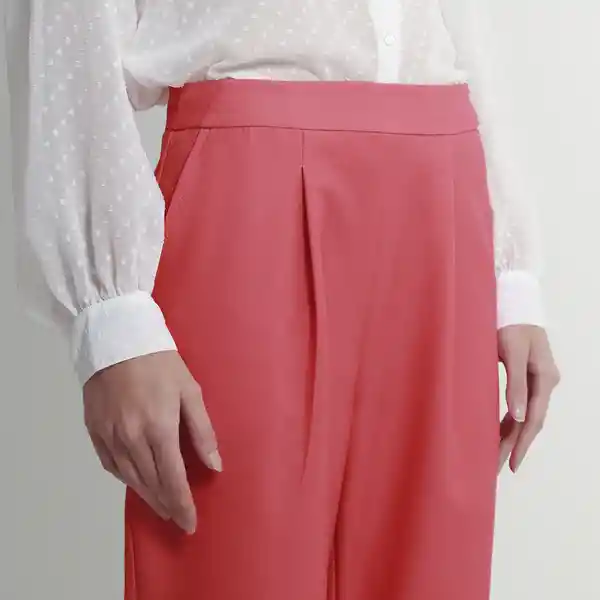 Pantalón Tiro Alto Bota Recta Rojo Talla 10 - 501941