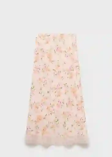 Falda Christy Rosa Pastel Talla L Mujer Mango
