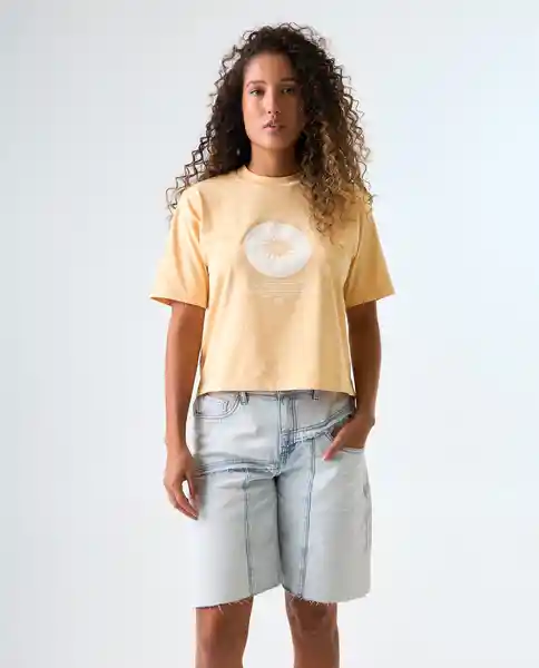 Camiseta Mujer Amarillo Talla S 602G001_AMA120822 Americanino