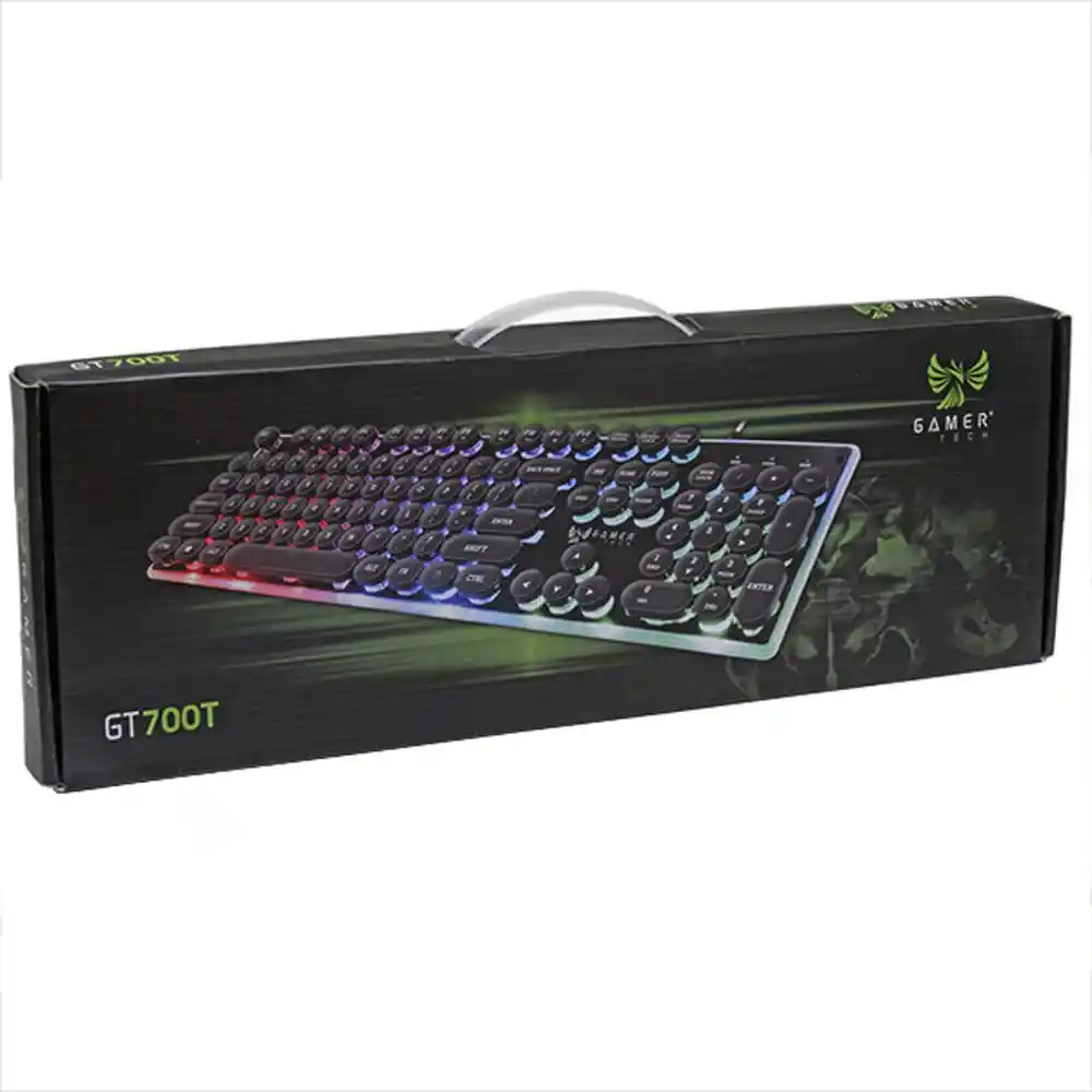 Gamer Tech Teclado Gamer Gt700T Semi Mecánico Resistente al Agua