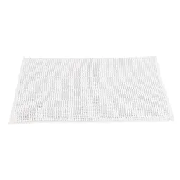 Cotidiana Tapete Piso Baño Shaggy Microfibra Blanco 40 x 60 Oi18