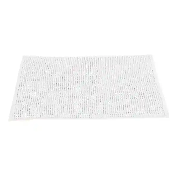 Cotidiana Tapete Piso Baño Shaggy Microfibra Blanco 40 x 60 Oi18
